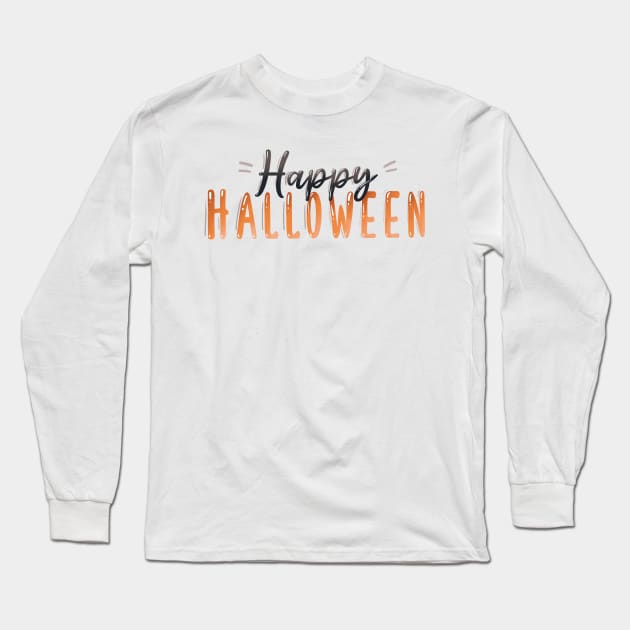 Halloween holiday illustration Long Sleeve T-Shirt by Rub14ekArts